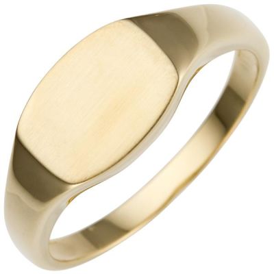 54 - Damen Ring aus 585 Gold Gelbgold teilmattiert Goldring | 53101 / EAN:4053258515068