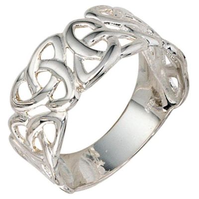 54 - Damen Ring breit 925 Sterling Silber ca. 9,1 mm breit | 36434 / EAN:4053258102459