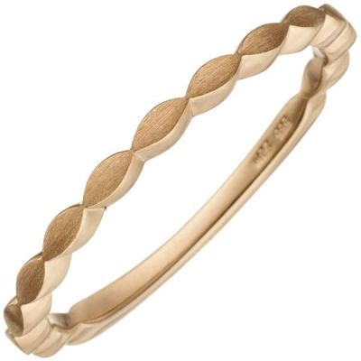 54 - Damen Ring zart 585 Gold Rotgold matt Rotgoldring | 50483 / EAN:4053258353226