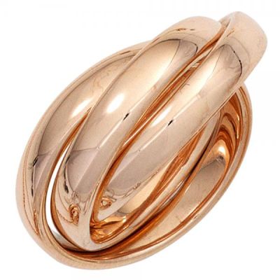 56 - Damen Ring 3-reihig verschlungen 585 Gold Rotgold Rotgoldring | 42194 / EAN:4053258246863