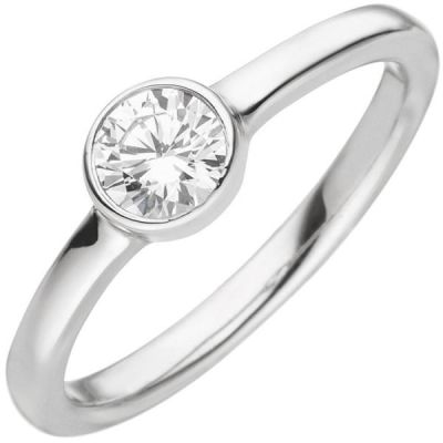 56 - Damen Ring 925 Sterling Silber 1 Zirkonia ca. 5,7 mm breit | 53577 / EAN:4053258531129