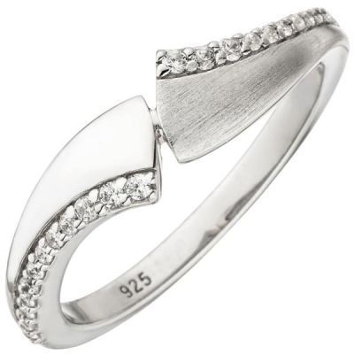 56 - Damen Ring 925 Sterling Silber 24 Zirkonia, 5,5 mm breit | 50983 / EAN:4053258353912