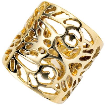 56 - Damen Ring, breit 585 Gold Gelbgold Goldring, 21,2 mm breit | 37506 / EAN:4053258044544