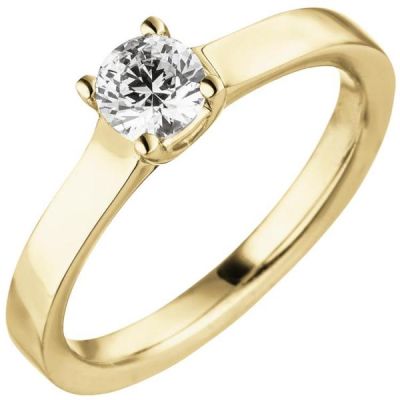 58 - Damen Ring, 585 Gelbgold 1 Diamant Brillant 0,50 ct.Diamantring | 50750 / EAN:4053258359600