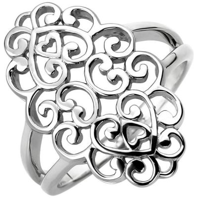 58 - Damen Ring, 925 Sterling Silber, 25,2 mm breit | 52752 / EAN:4053258505656