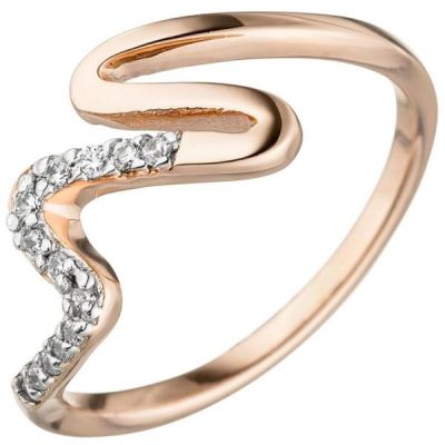 58 - Damen Ring 925 Sterling Silber rotgold Zirkonia | 48593 / EAN:4053258330173