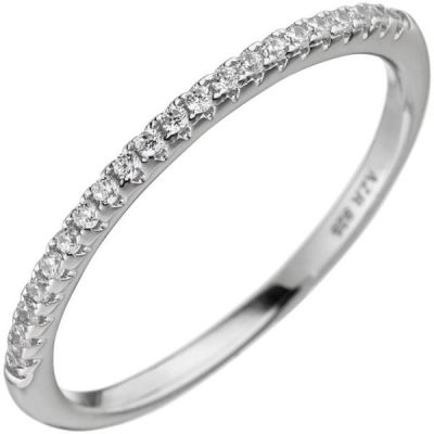 58 - Damen Ring schmal aus 925 Sterling Silber mit Zirkonia | 49424 / EAN:4053258344361