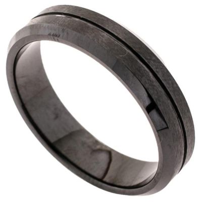 58 - Herren Ring Edelstahl matt schwarz beschichtet | 54413 / EAN:4053258547113