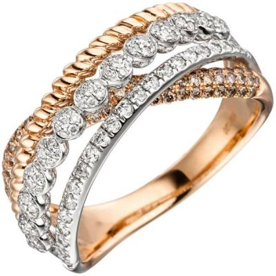 60 - Damen Ring 585 Gold Rotgold, 181 Diamanten Rotgoldring | 46763 / EAN:4053258324165