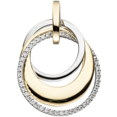 Anhänger 585 Gelb- Weißgold bicolor 42 Diamanten Brillanten 0,21 ct. | 46613 / EAN:4053258313787