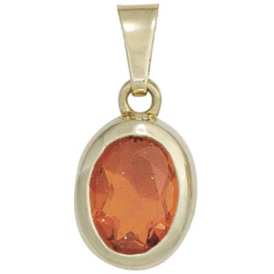 Anhänger 585 Gold Gelbgold 1 Feueropal rot | 42411 / EAN:4053258250075