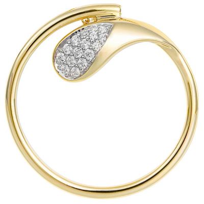 Anhänger 585 Gold Gelbgold 16 Diamanten Brillanten | 54374 / EAN:4053258546154