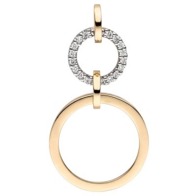 Anhänger 585 Gold Gelbgold 18 Diamanten Brillanten | 54233 / EAN:4053258541616