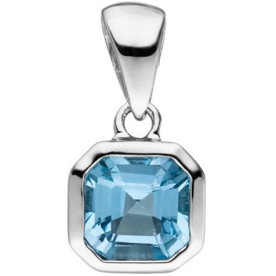 Anhänger 925 Sterling Silber 1 Blautopas hellblau blau SilberAnhänger | 49402 / EAN:4053258327883