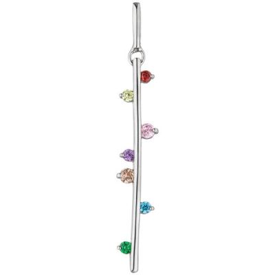 Anhänger 925 Sterling Silber 7 bunte Zirkonia | 53368 / EAN:4053258522943