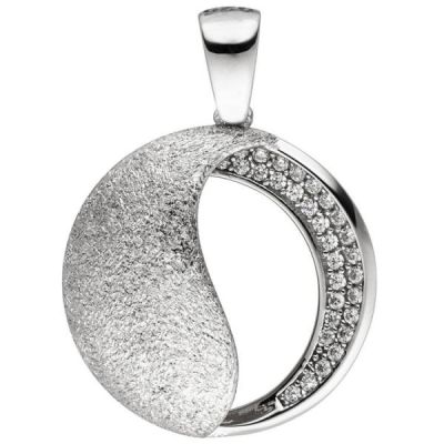 Anhänger 925 Sterling Silber eismatt 30 Zirkonia Silberanhänger | 52417 / EAN:4053258508176