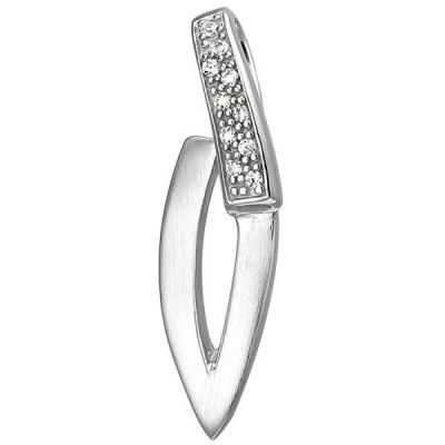 Anhänger 925 Sterling Silber matt 10 Zirkonia Silberanhänger | 52668 / EAN:4053258511053