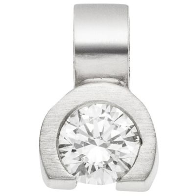 Anhänger 950 Platin mattiert 1 Diamant Brillant 0,19ct. | 54382 / EAN:4053258548097