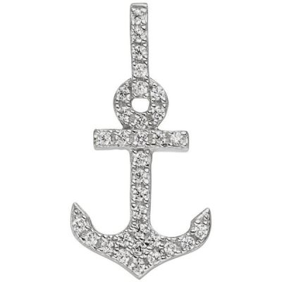 Anhänger Anker 925 Sterling Silber 32 Zirkonia Ankeranhänger | 50996 / EAN:4053258352199