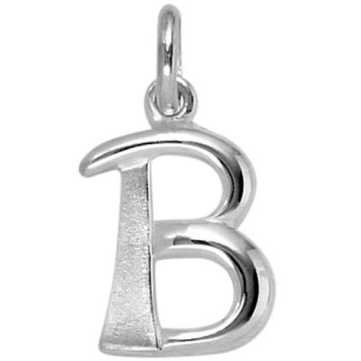 Anhänger Buchstabe B 925 Sterling Silber matt Buchstaben Anhänger | 39999 / EAN:4053258210499