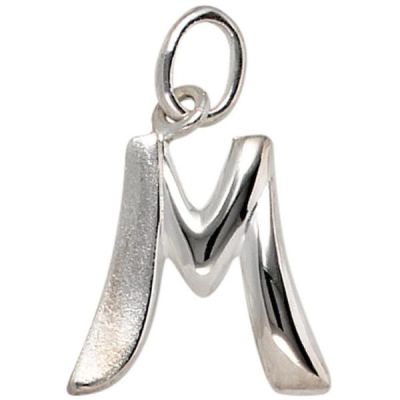 Anhänger Buchstabe M 925 Sterling Silber matt Buchstabenanhänger | 40010 / EAN:4053258210604