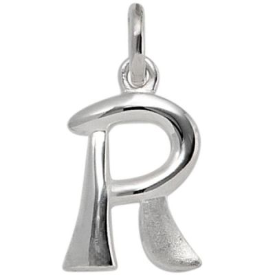 Anhänger Buchstabe R 925 Sterling Silber matt Buchstabenanhänger | 40014 / EAN:4053258210642