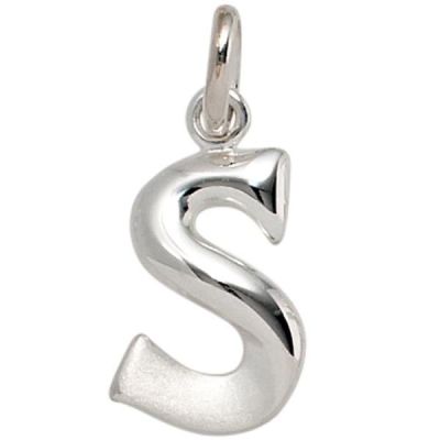 Anhänger Buchstabe S 925 Sterling Silber matt Buchstabenanhänger | 40015 / EAN:4053258210659