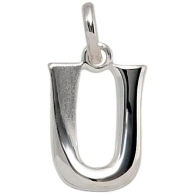 Anhänger Buchstabe U 925 Sterling Silber matt Buchstabenanhänger | 40017 / EAN:4053258210673