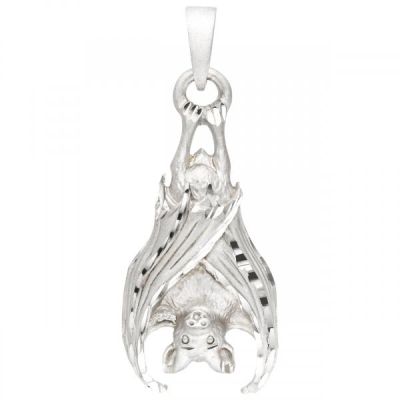 Anhänger Fledermaus 925 Sterling Silber matt Silberanhänger | 54385 / EAN:4053258548073