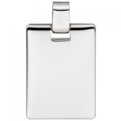 Anhänger Gravur Gravurplatte eckig 925 Sterling Silber massiv | 50360 / EAN:4053258357422