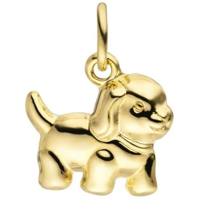 Anhänger Hund 333 Gold Gelbgold Goldanhänger Hundeanhänger | 50422 / EAN:4053258355244