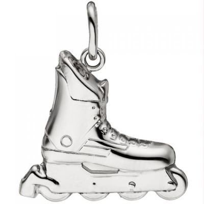 Anhänger Inline-Skate 925 Sterling Silber teil matt Silberanhänger | 50364 / EAN:4053258357477