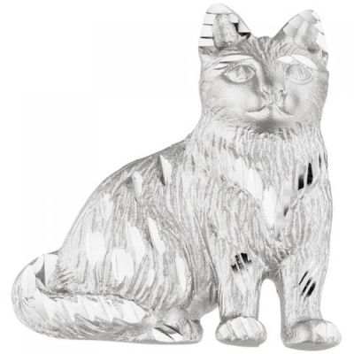 Anhänger Katze 925 Sterling Silber teil matt Katzenanhänger | 50628 / EAN:4053258351932