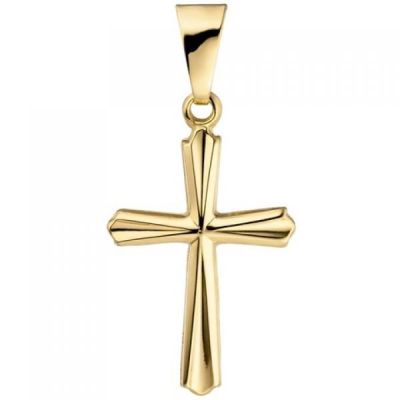 Anhänger Kreuz 375 Gold Gelbgold Kreuzanhänger Goldkreuz | 50321 / EAN:4053258354278