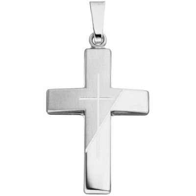 Anhänger Kreuz 925 Sterling Silber matt Kreuz Anhänger | 46724 / EAN:4053258311578