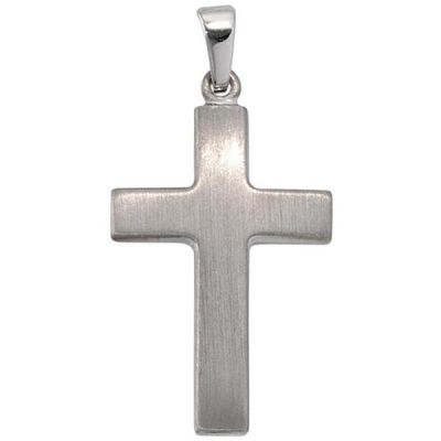 Anhänger Kreuz 925 Sterling Silber mattiert Kreuz Anhänger Silberkreuz | 36545 / EAN:4053258098240