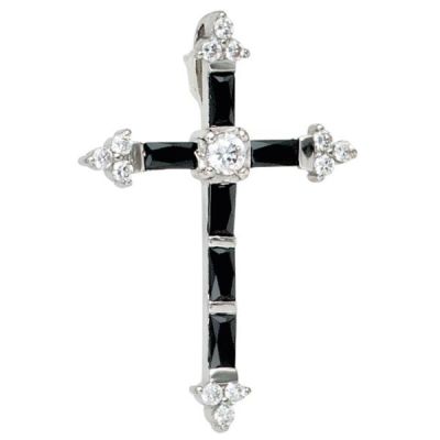 Anhänger Kreuz 925 Sterling Silber mit Zirkonia Silberkreuz | 29941 / EAN:4053258098424