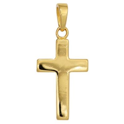 Anhänger Kreuz 925 Sterling Silber vergoldet | 43331 / EAN:4053258264492