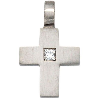 Anhänger Kreuz 950 Platin 1 Diamant 0,06 ct. Kreuz Anhänger | 35722 / EAN:4053258043257