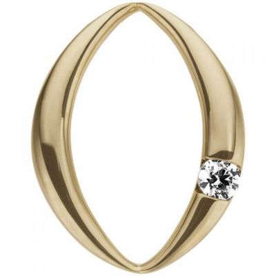 Anhänger oval 585 Gold Gelbgold 1 Diamant Brillant 0,07ct. | 53434 / EAN:4053258517543