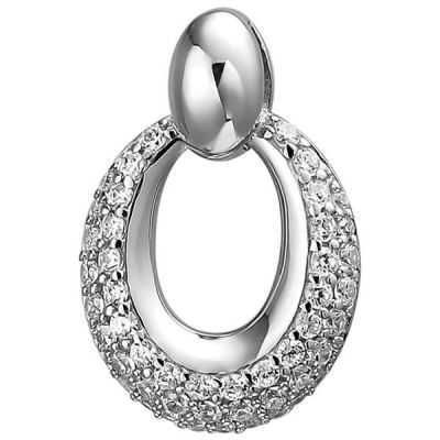 Anhänger oval 925 Sterling Silber 50 Zirkonia Silberanhänger | 52691 / EAN:4053258502839