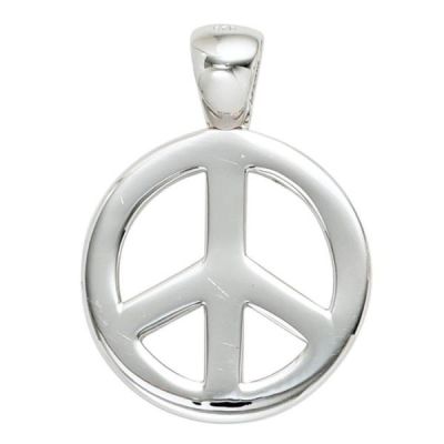 Anhänger Peace 925 Sterling Silber rhodiniert | 40204 / EAN:4053258212158