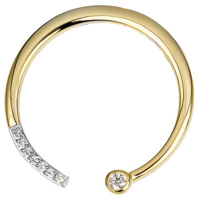 Anhänger rund 585 Gold Gelbgold 8 Diamanten Brillanten | 54341 / EAN:4053258548202