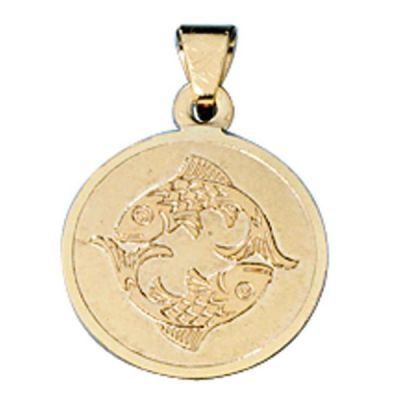 Anhänger Sternzeichen Fische 333 Gold Gelbgold matt | 30770 / EAN:4053258084519