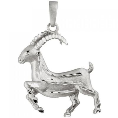 Anhänger Sternzeichen Steinbock 925 Sterling Silber matt | 50651 / EAN:4053258352809