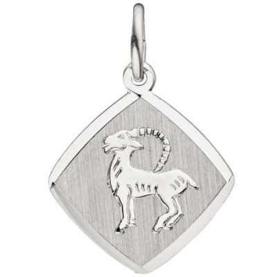 Anhänger Sternzeichen Steinbock 925 Sterling Silber teilmattiert | 47152 / EAN:4053258319369