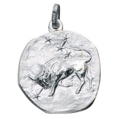 Anhänger Sternzeichen Stier 925 Sterling Silber matt | 36009 / EAN:4053258084533