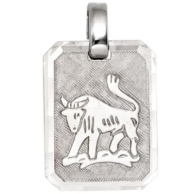 Anhänger Sternzeichen Stier 925 Sterling Silber teilmatttiert | 40036 / EAN:4053258210857