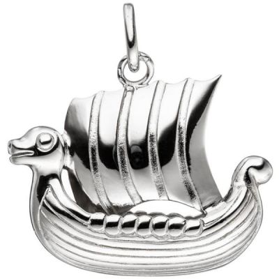 Anhänger Wikingerboot 925 Sterling Silber Silber Anhänger Wikinger | 46482 / EAN:4053258308837