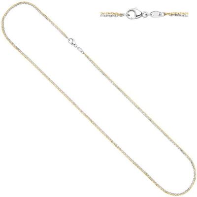 Ankerkette 2-reihig 585 Gelbgold Weißgold 45 cm - 0,9 mm | 36268 / EAN:4053258065778